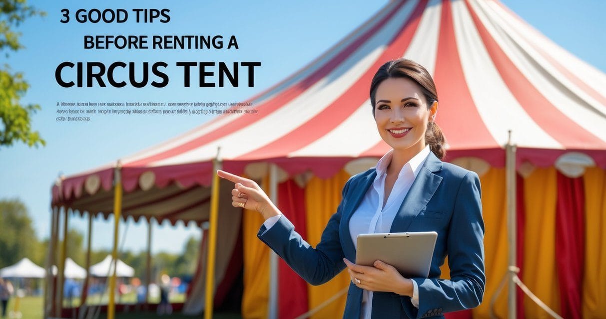 3 gode råd før du lejer cirkustelt