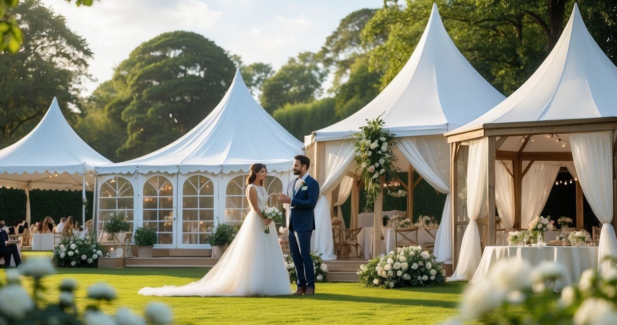 3 gode råd til at vælge det perfekte telt til jeres udendørs bryllup